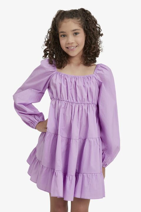 MAVES POPLIN DRESS in colour THISTLE