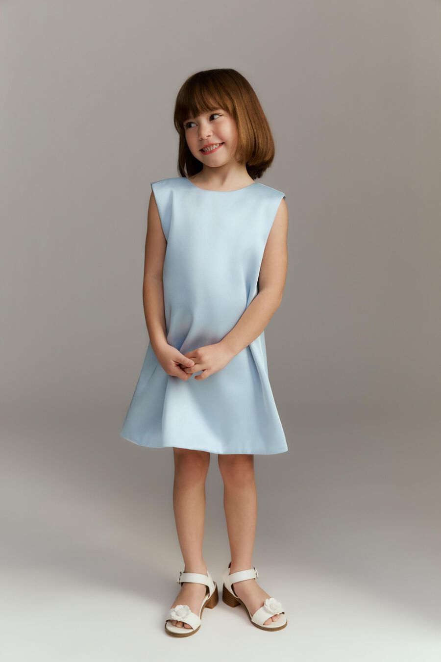OLIVIA MINI DRESS in colour Steel Blue