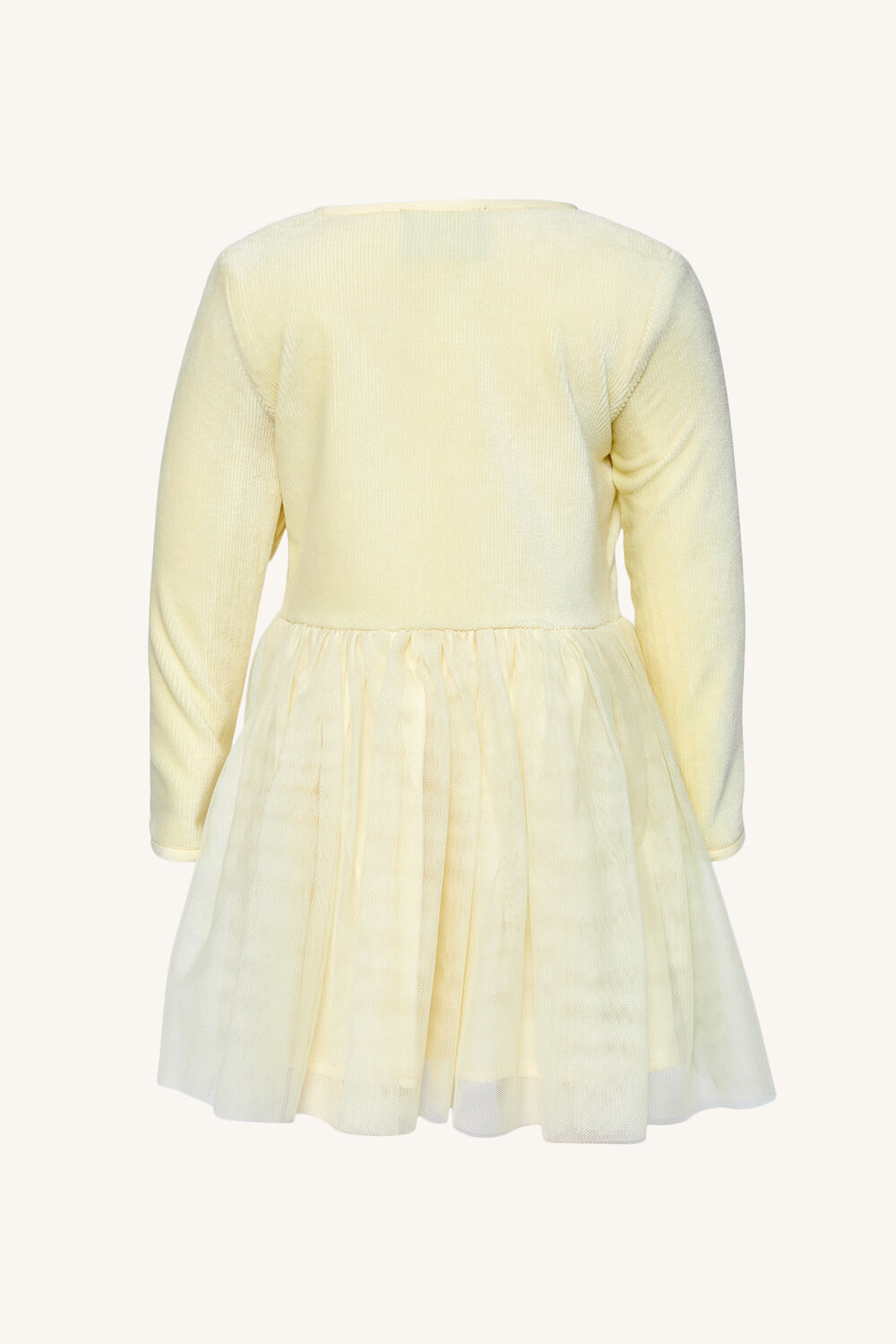 baby girl wrap knit dress in colour BUTTERCUP