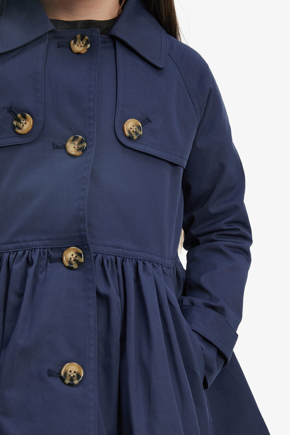 GIRLS MIA CLASSIC TRENCH in colour BLACK IRIS