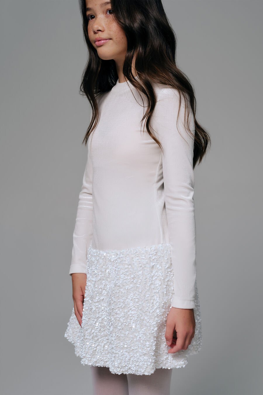 Girls Andi Velour Bubble Dress