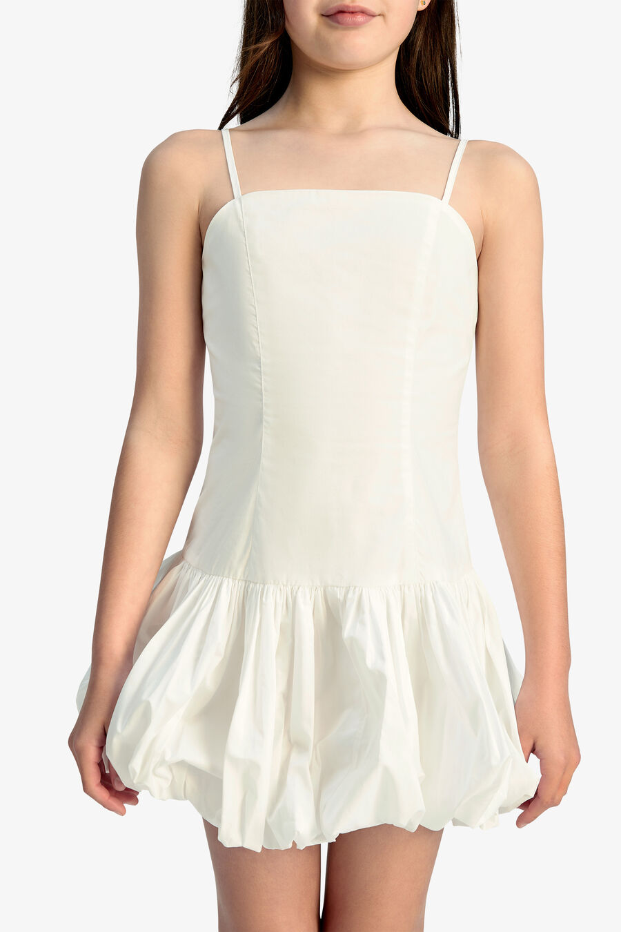JUNE POPLIN DRESS in colour Orchid White