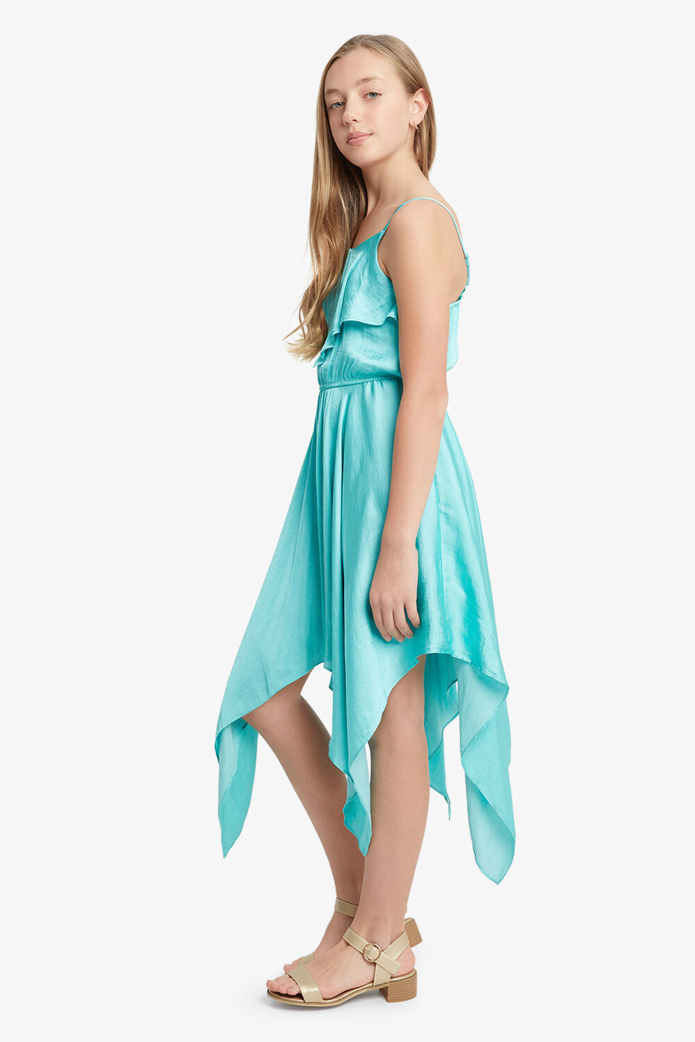 GIRLS ADDY HANKY DRESS in colour CLEARWATER
