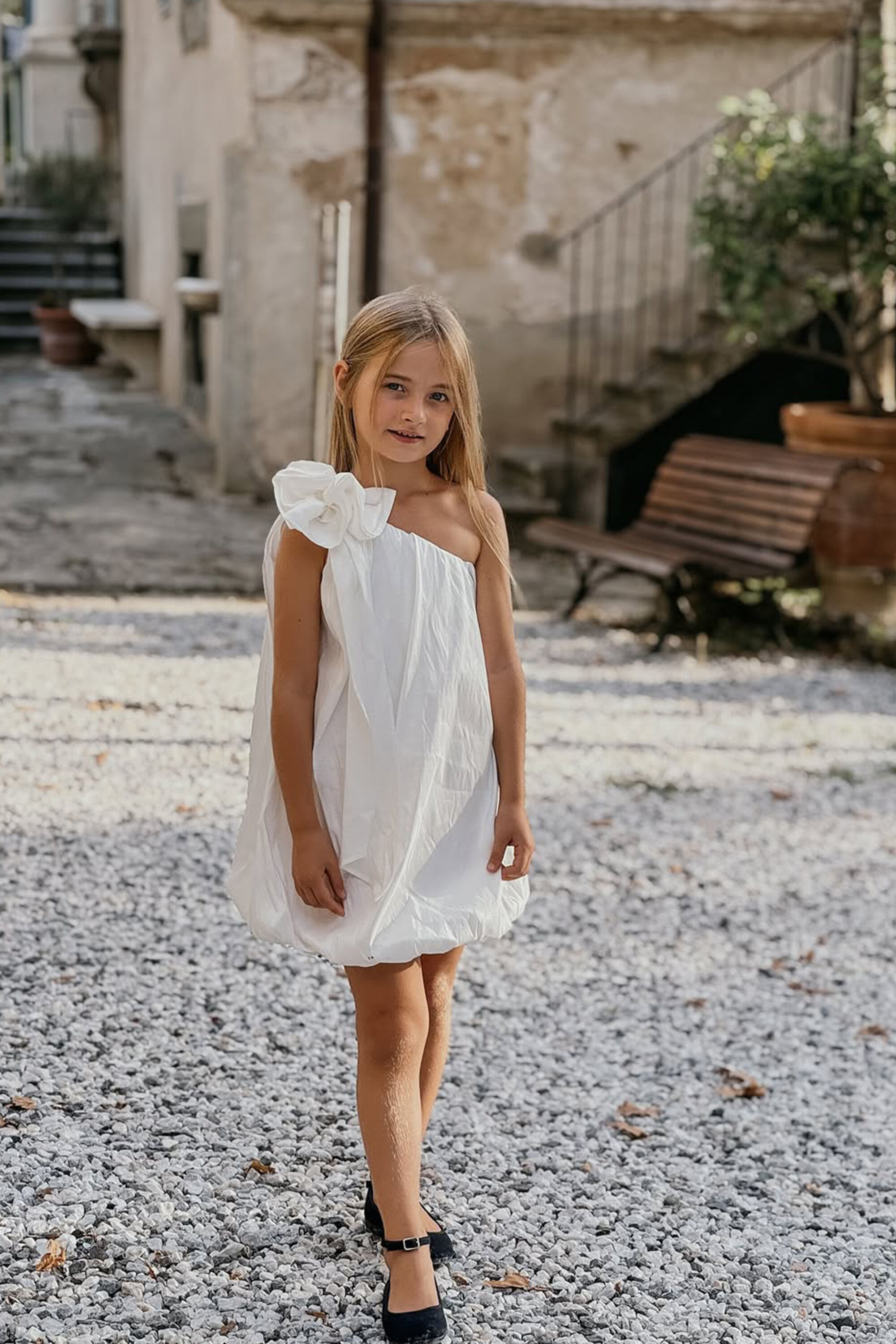 white junior dress Christmas Clothes, Bridemaid Outfit, Wedding Tulle Luxurious Sparkly White Junior Bridesmaid Dress features glittery details and a graceful fit Pitira Tween Girls Elegant White