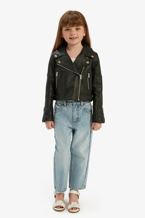 Girls KORA BIKER JACKET in colour CAVIAR