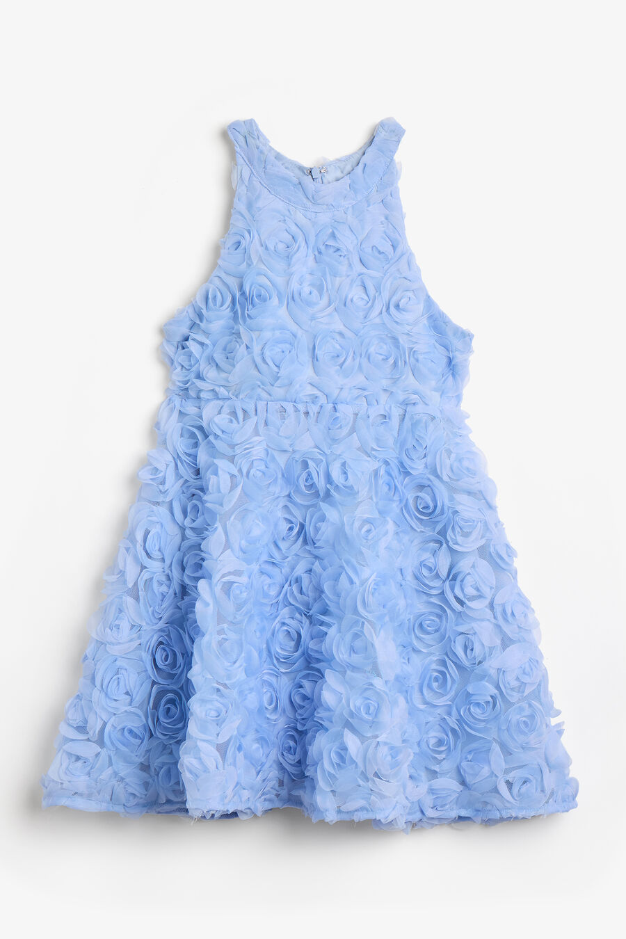 FLORETTE MINI HALTER DRESS in colour Blue