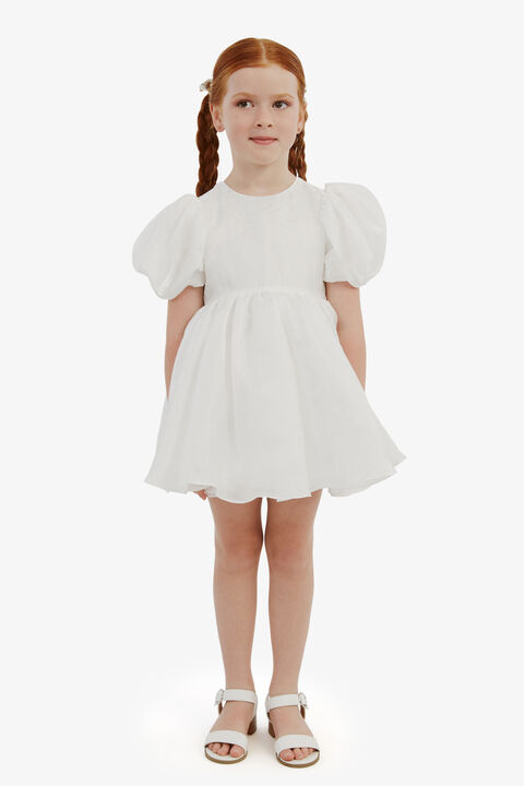 GIRLS JULIET ORGANZA MINI DRESS in colour BRIGHT WHITE