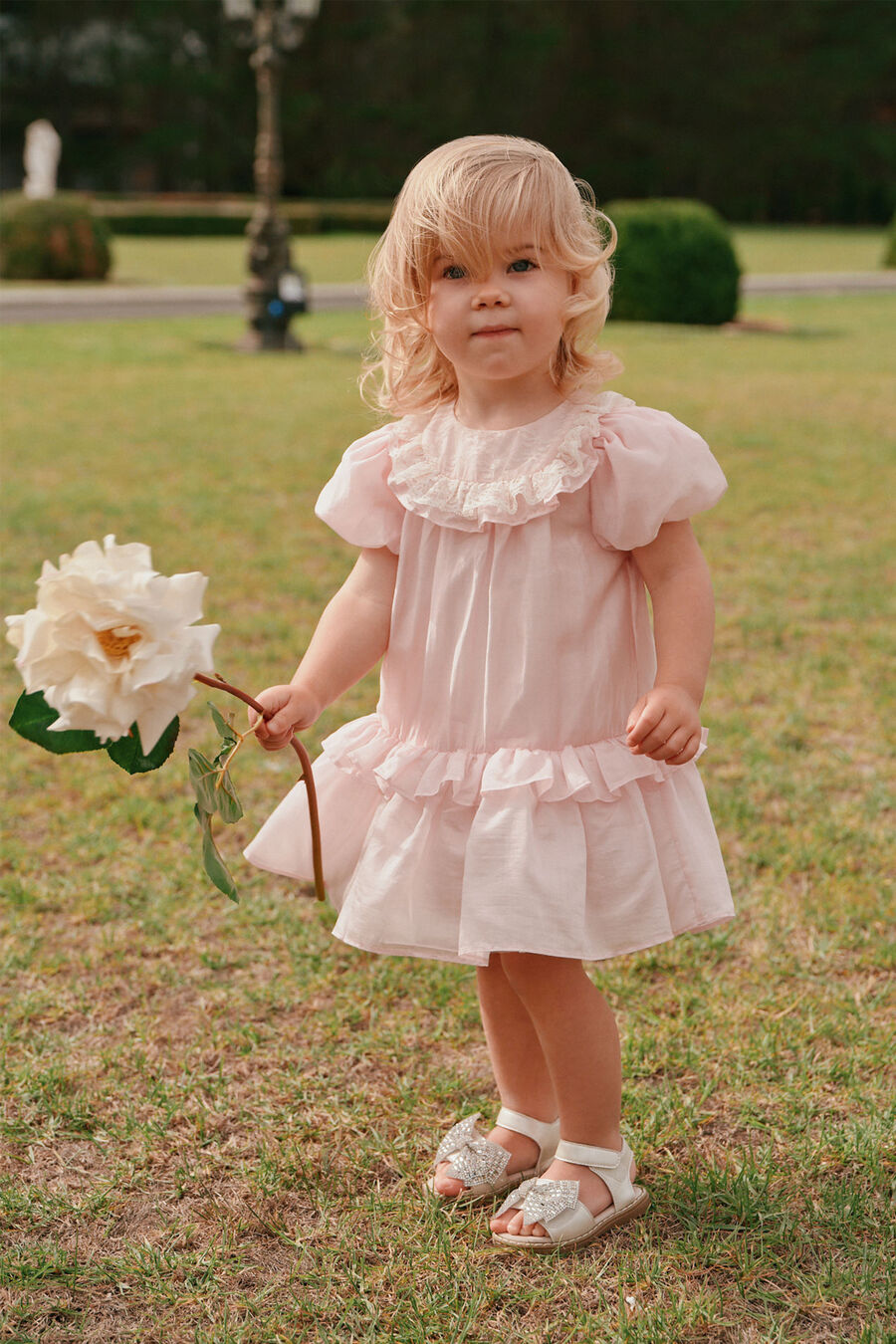 Baby Girl Gemma Lace Trim Dress