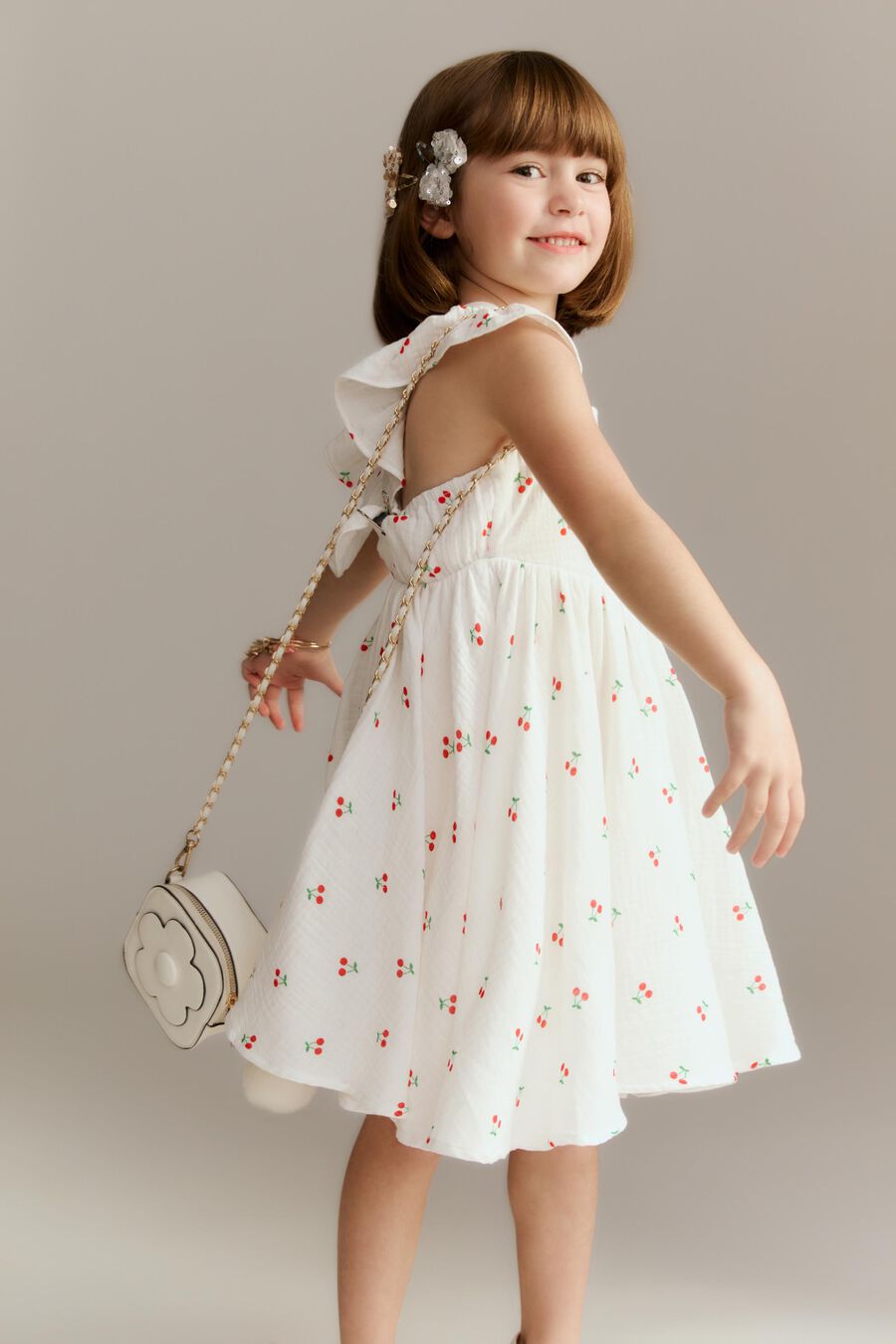 Girls Clea Cherry Mini Dress