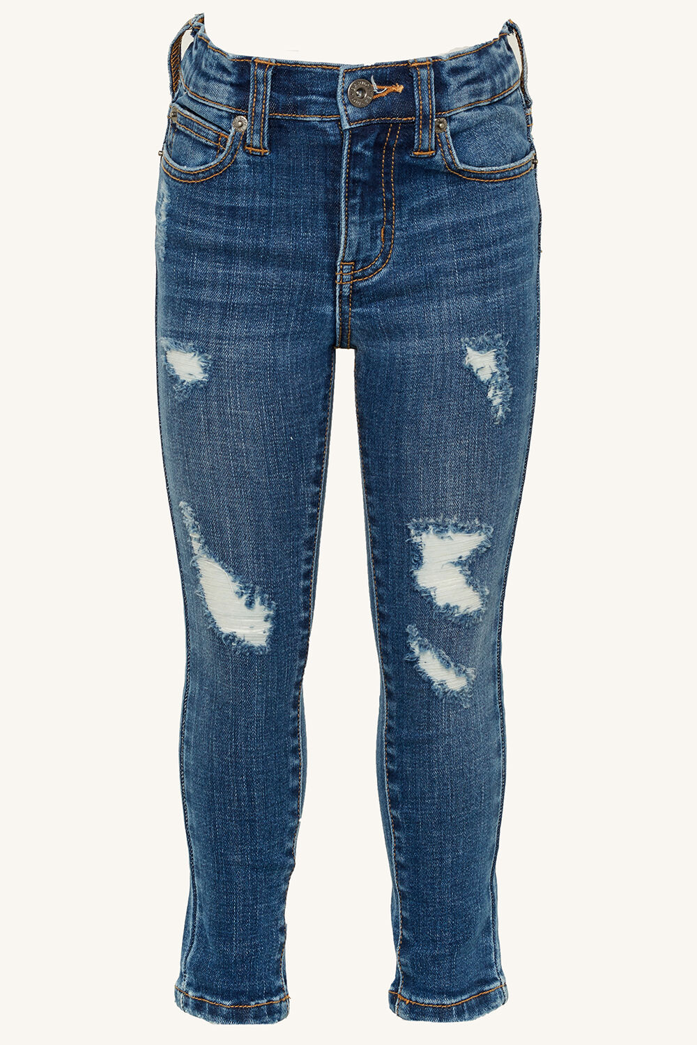 Girls KHLOE CLEAN HI CROP JEAN in colour TRUE NAVY