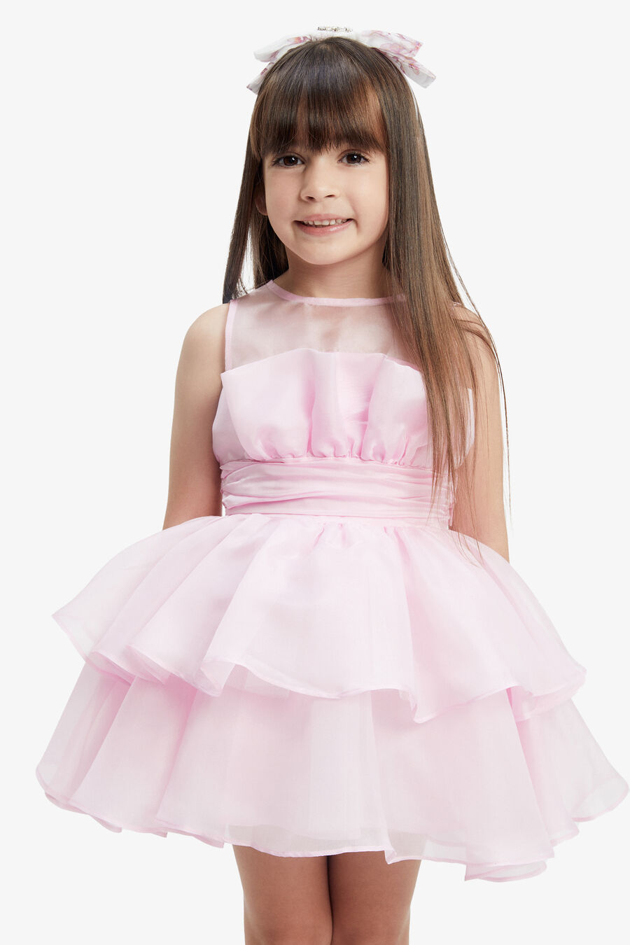 Girls Fallon Organza Mini Dress