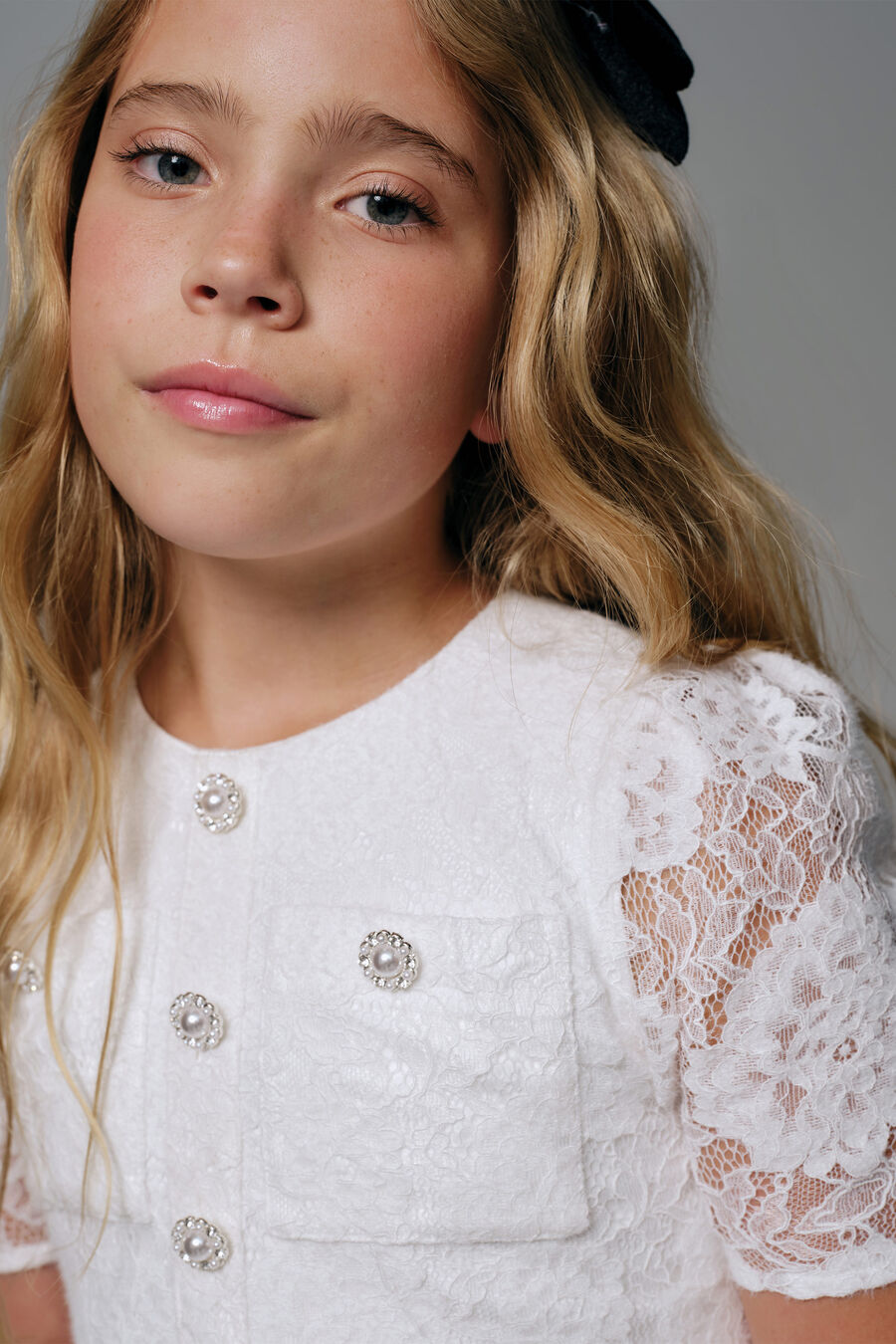 Girls Ruby Lace Dress