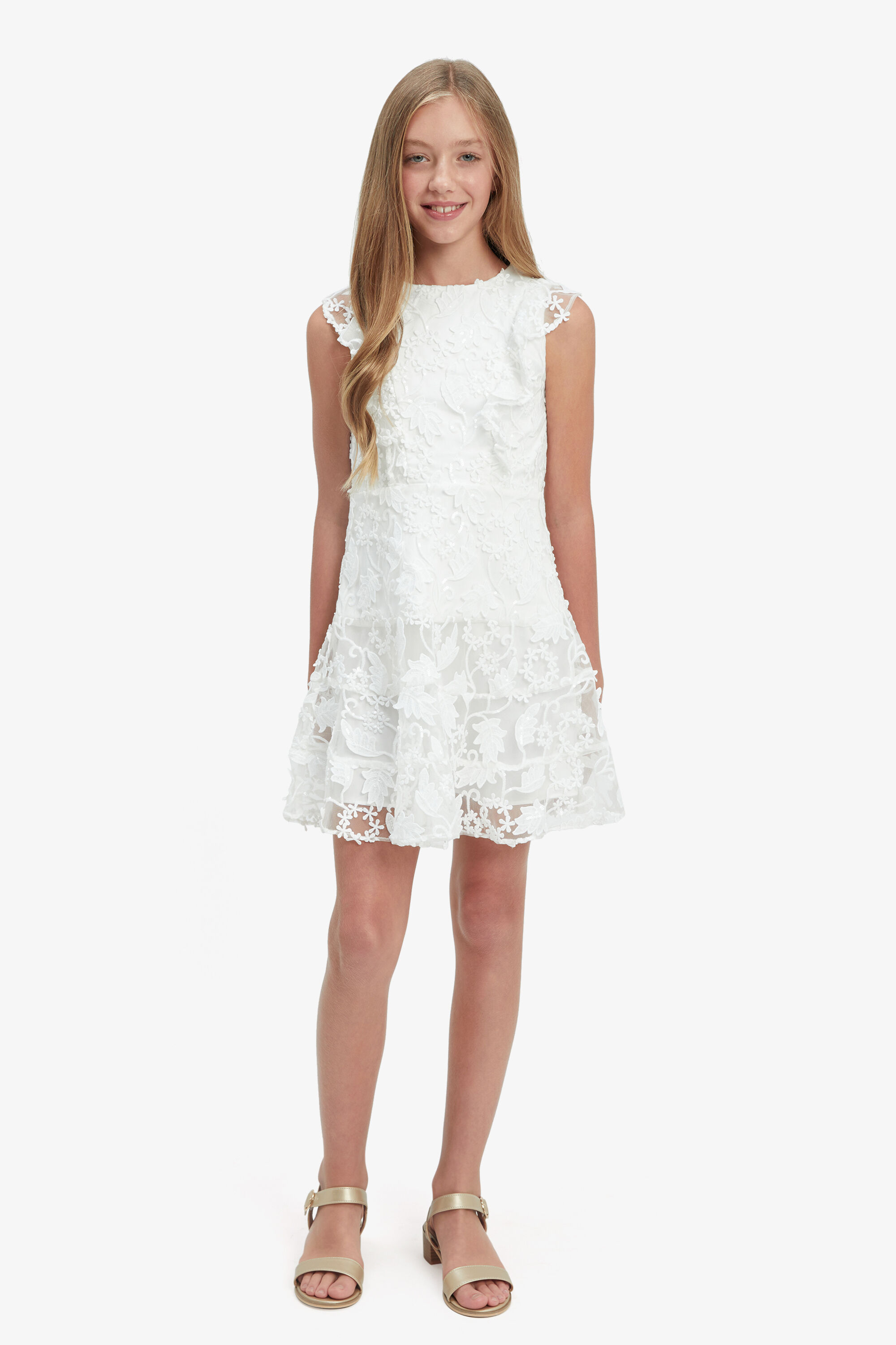 White Christening Baptismal Dresses Bardot Junior