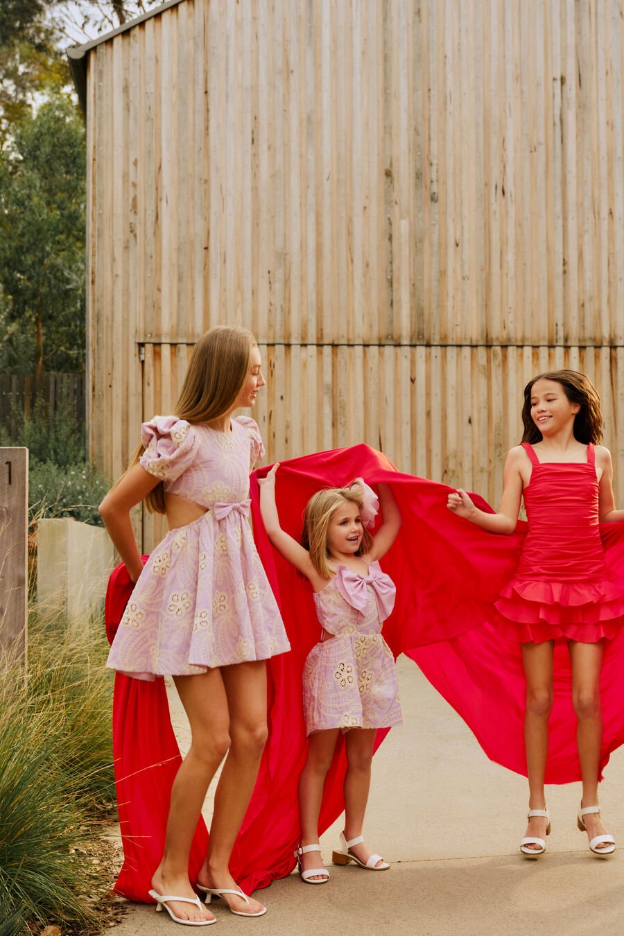 Girls Bella Stripe Mini Dress