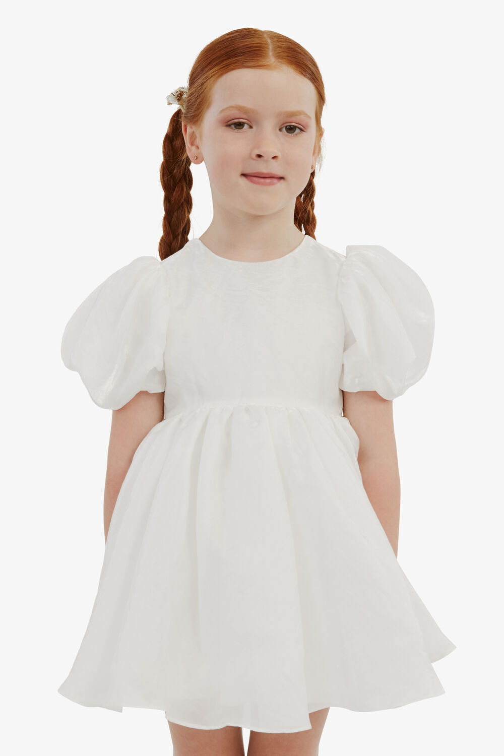 GIRLS JULIET ORGANZA MINI DRESS in colour BRIGHT WHITE