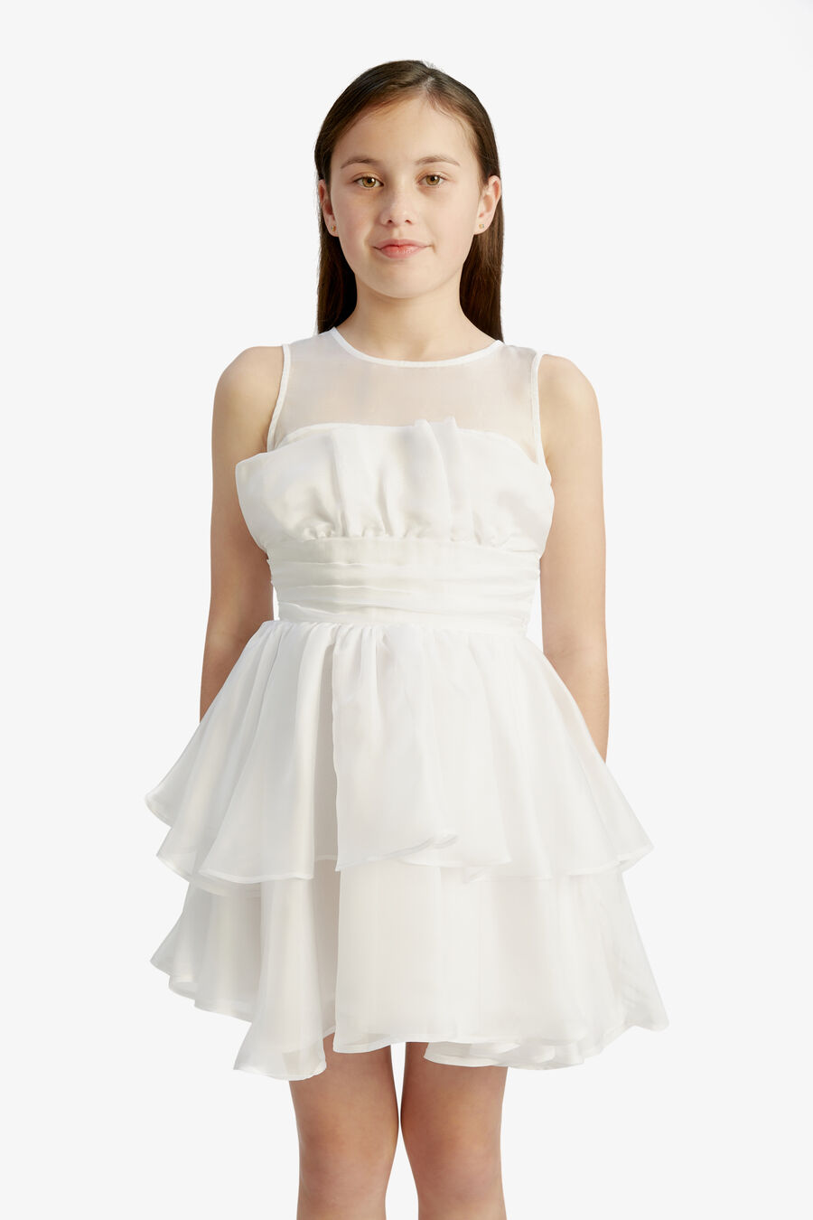 Girls Fallon Organza Mini Dress