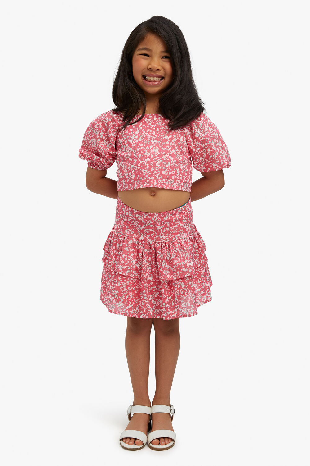 AMEILA FLORAL MINI SKIRT in colour SACHET PINK
