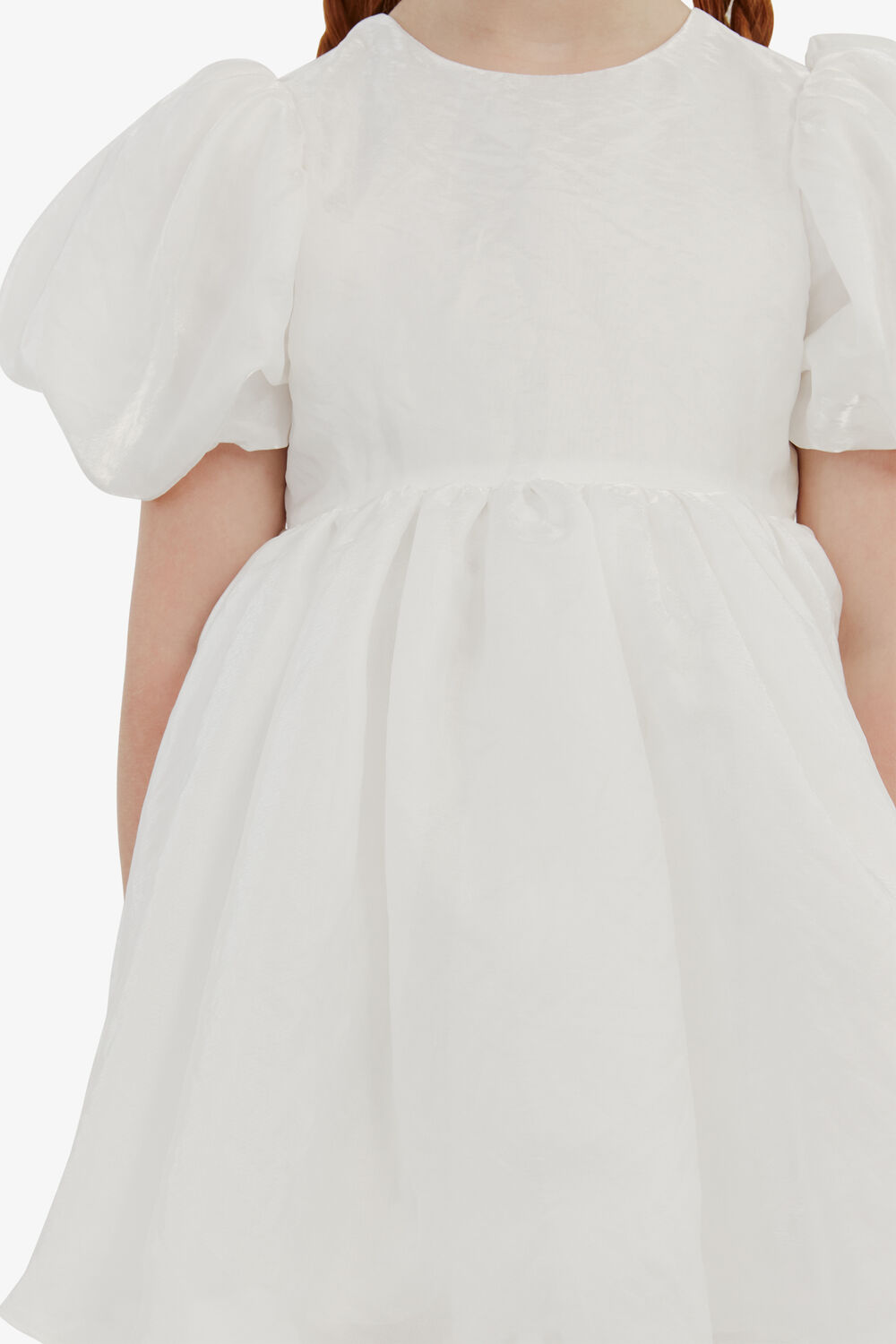 GIRLS JULIET ORGANZA MINI DRESS in colour BRIGHT WHITE