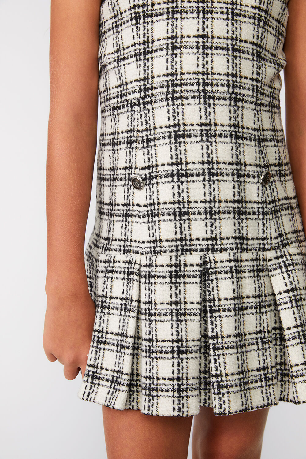 GIRLS MIAMI BOUCLE DRESS in colour GRAY VIOLET