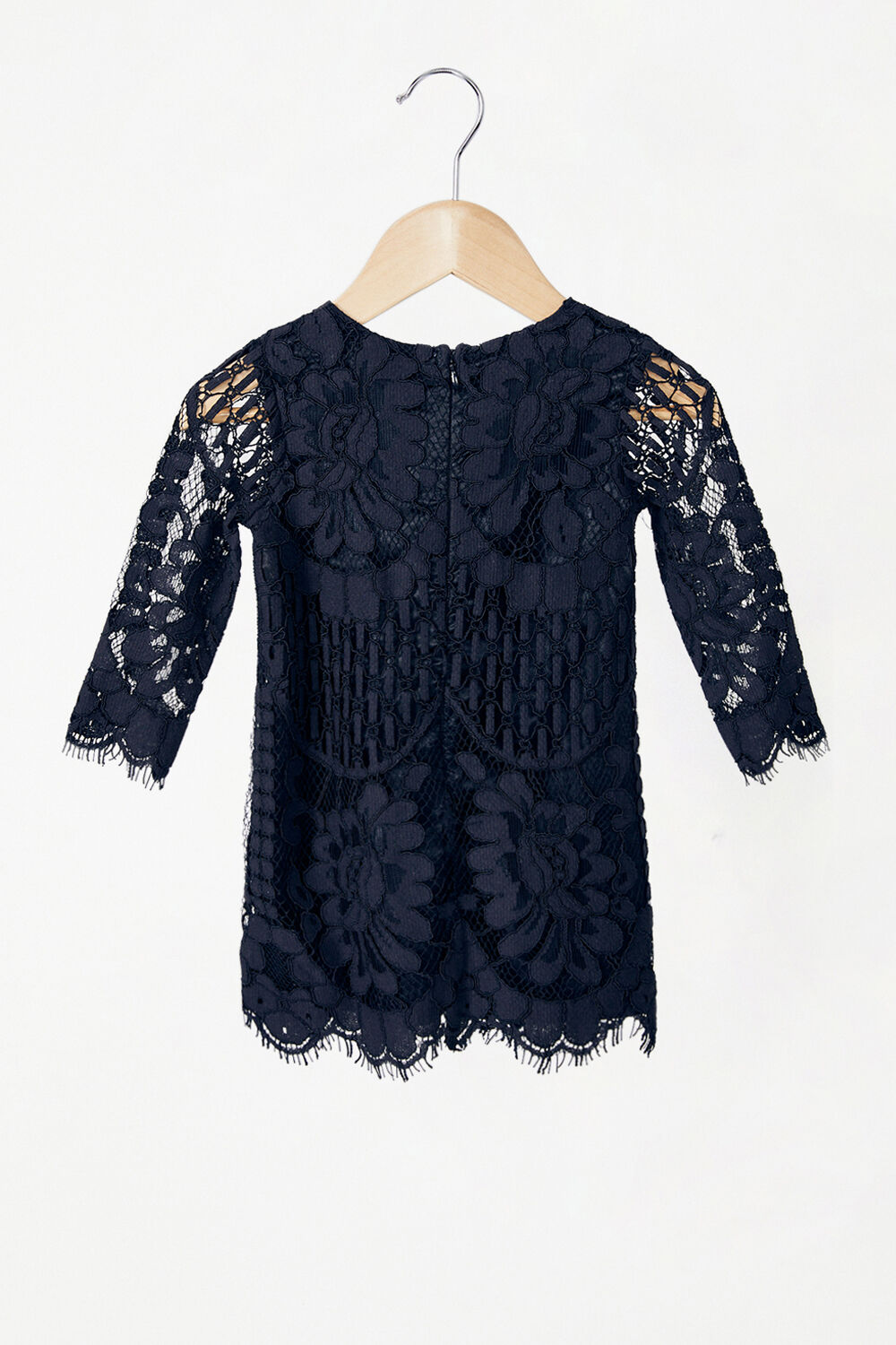 BABY GIRL SOFIA LACE DRESS in colour BLACK IRIS