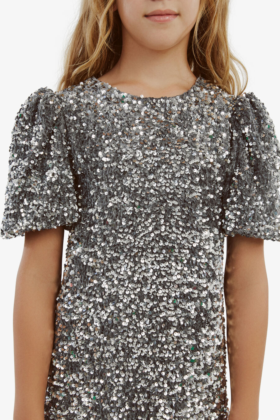 Girls Giselle Sequin Velour Dress