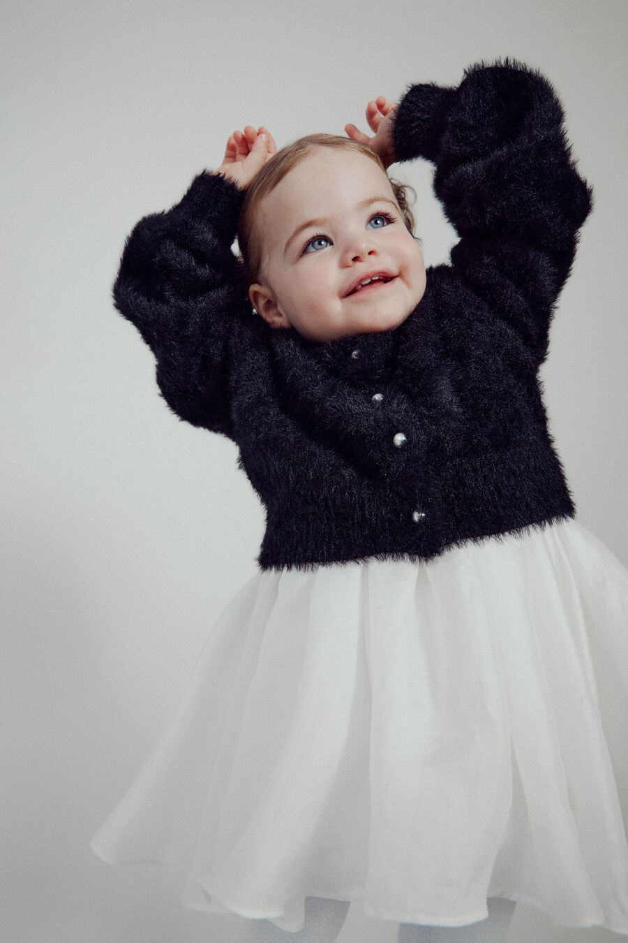 BELL SLEEVE CARDI in colour BLACK