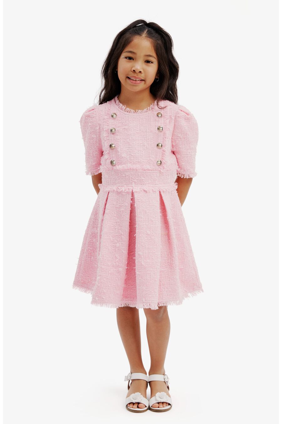 Girls Brielle Boucle Dress