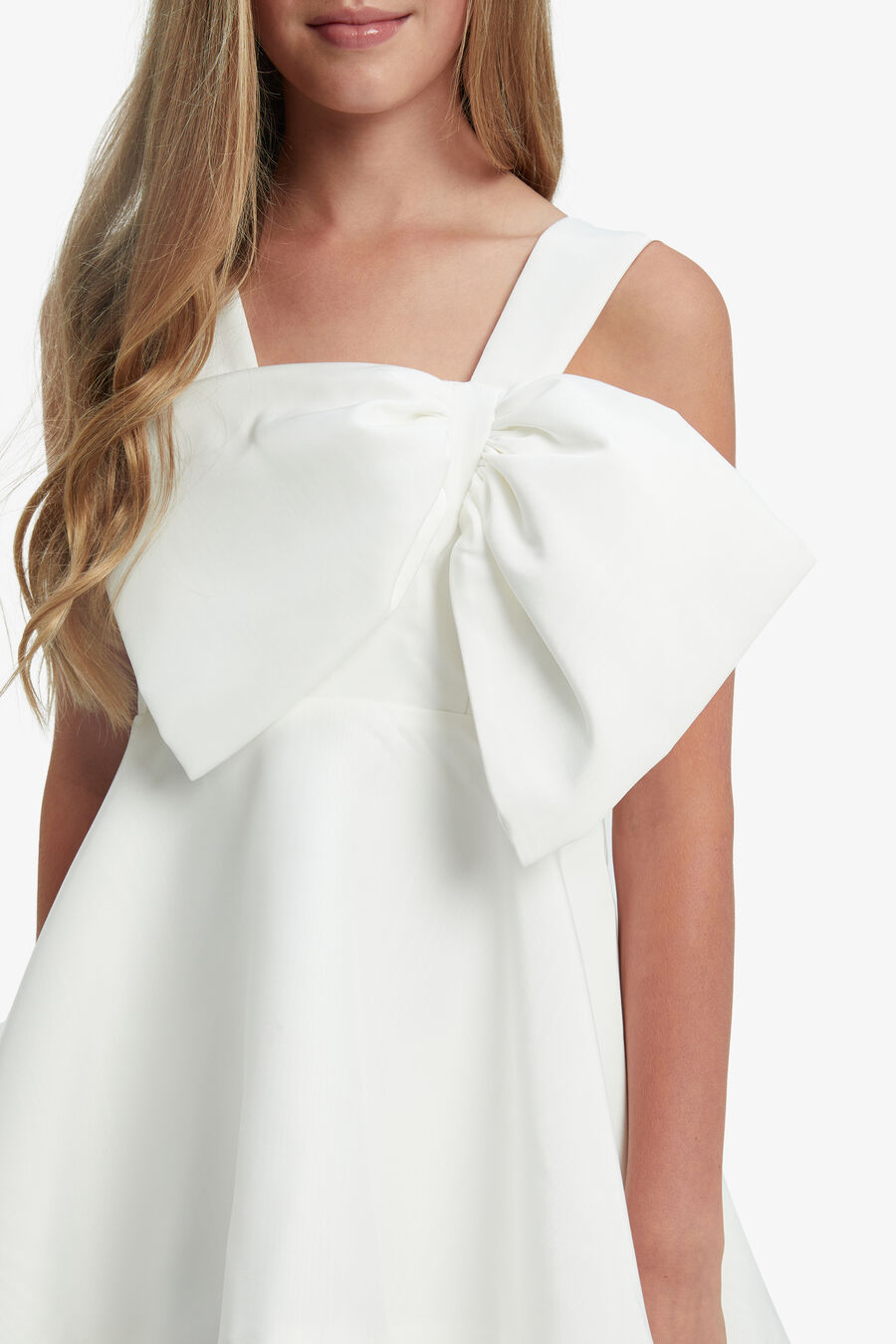 STEFANIA MINI BOW DRESS in colour ORCHIDWHT