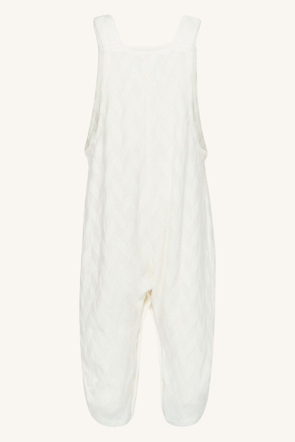BABY GIRL SIENNA KNIT OVERALLS in colour CLOUD DANCER