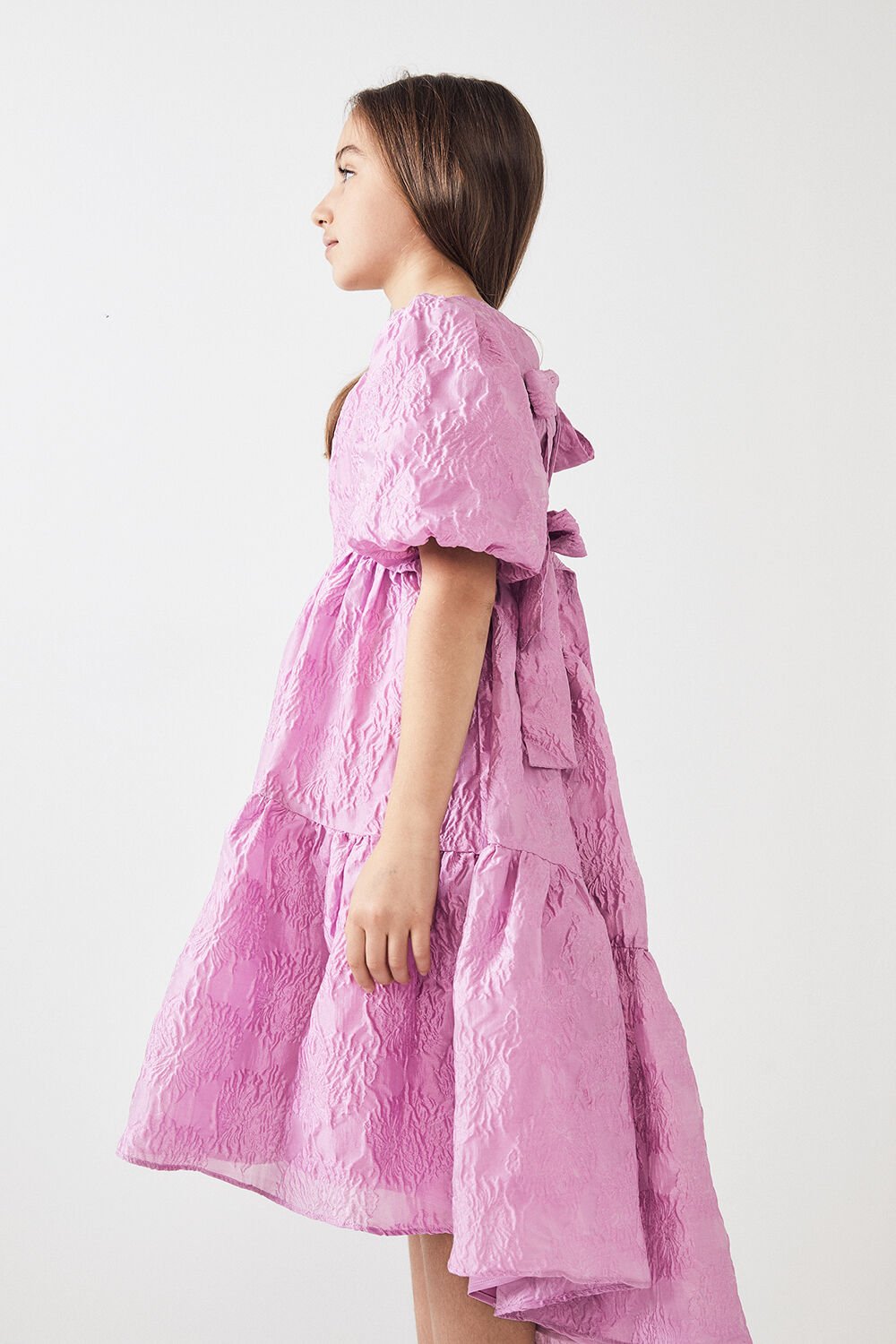 tiered dress puff sleeve