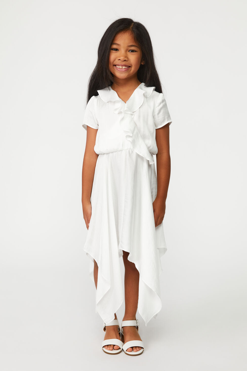 GIRLS CARTER HANKY DRESS in colour BRIGHT WHITE