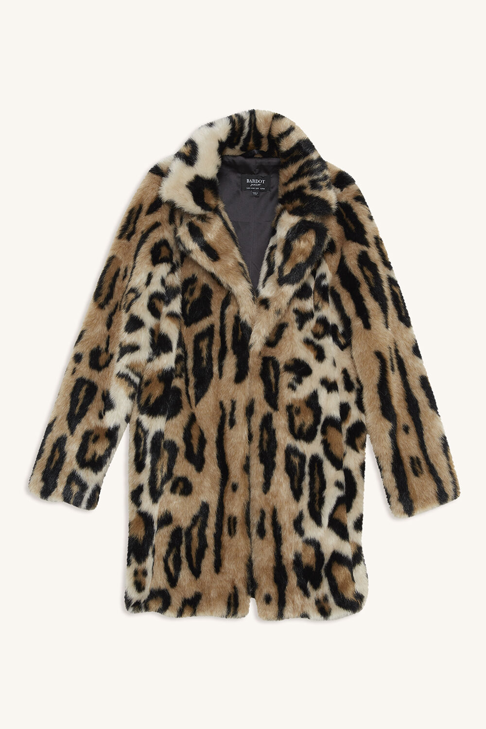 Tween Girl Emma Faux Fur Coat in Leopard