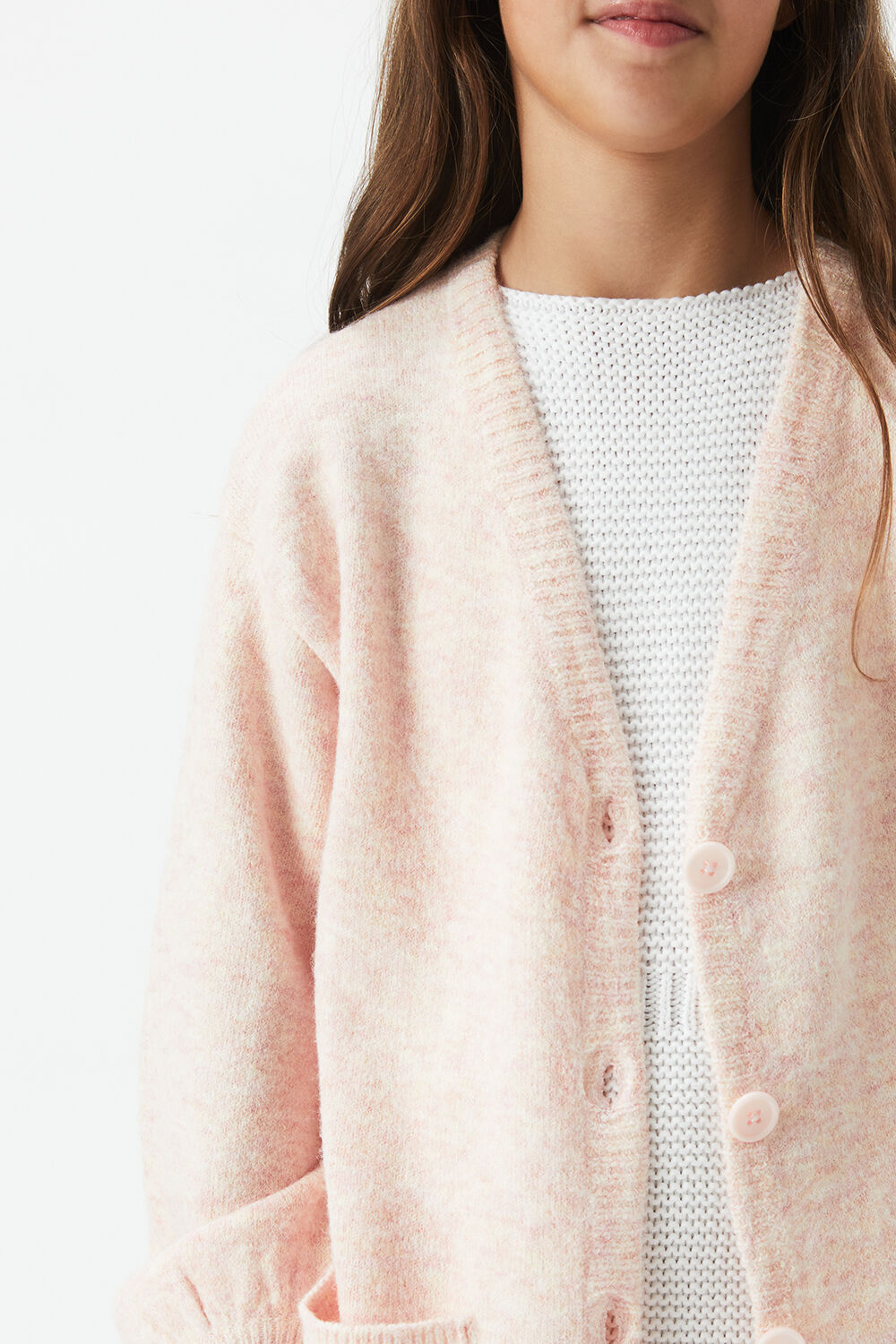 GIRLS STELLA KNIT CARDIGAN  in colour SHELL PINK