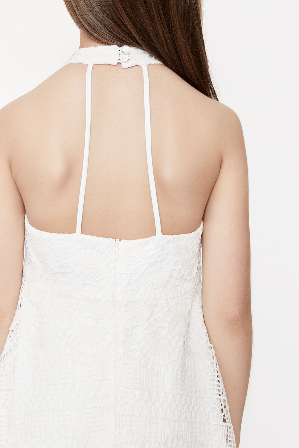 GIRLS VICTORIA FAN LACE DRESS in colour CLOUD DANCER