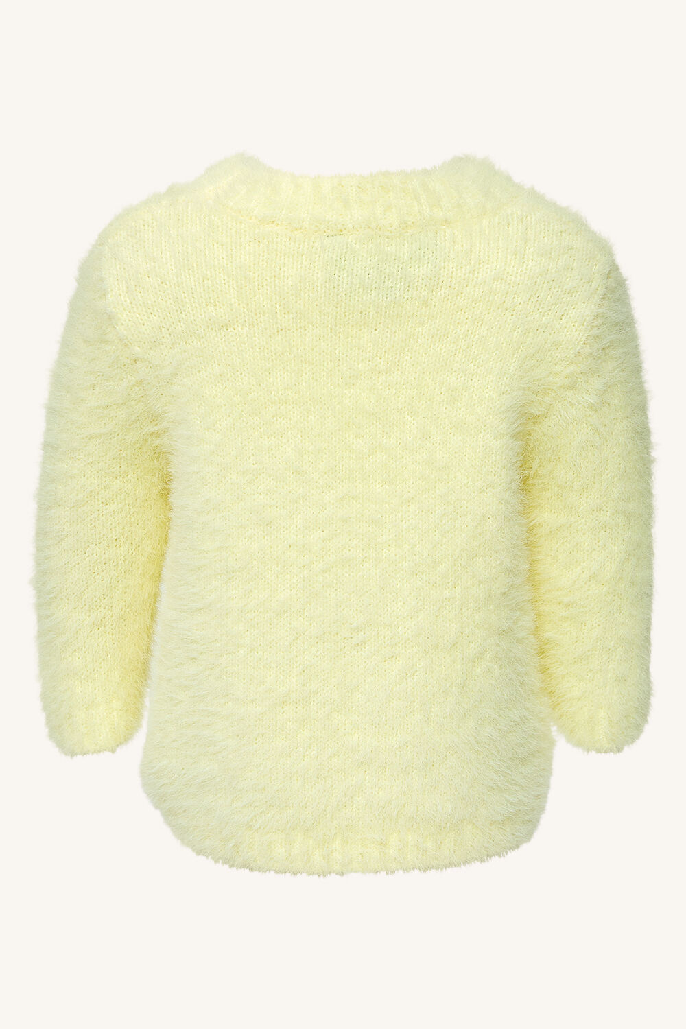 Fluffy Bunny Jumper in Soft Yellw