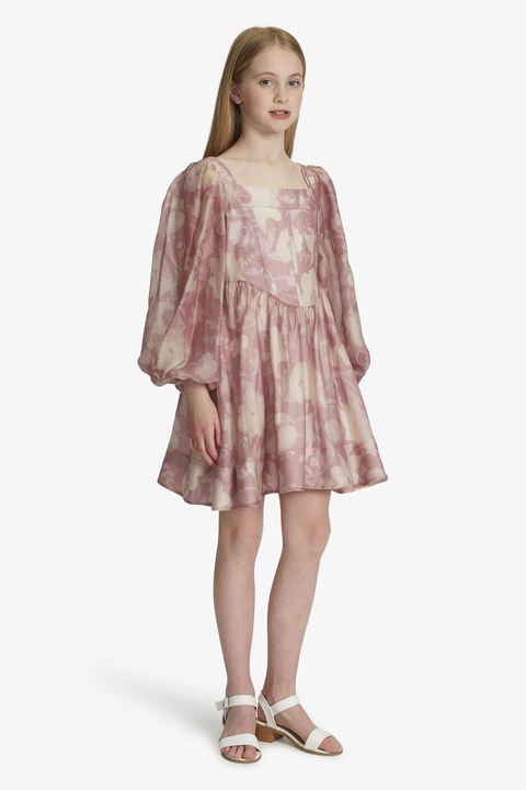 GIRLS ARYA CORSET MINI DRESS in colour WHISPER PINK