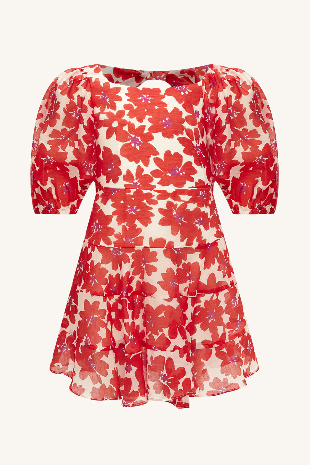 GIRLS HALLIE MINI FLORAL DRESS in colour JET BLACK