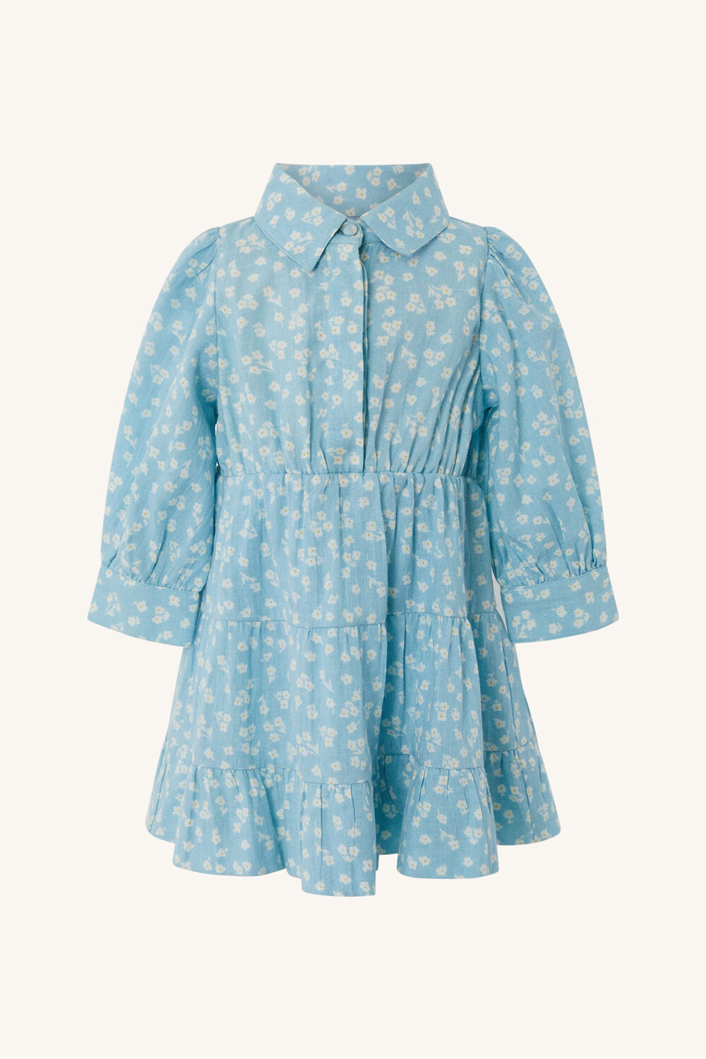 BABY GIRL DITSY MINI SHIRT DRESS in colour STAR WHITE