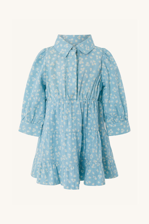 BABY GIRL DITSY MINI SHIRT DRESS in colour STAR WHITE