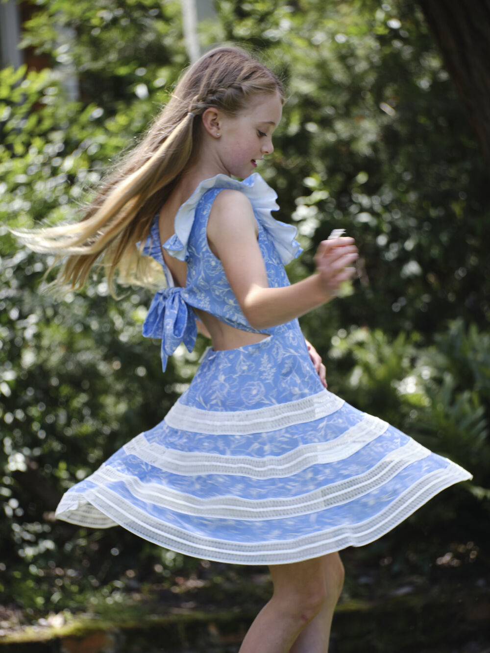 GIRLS MISSY FLORAL DRESS in colour LOTUS