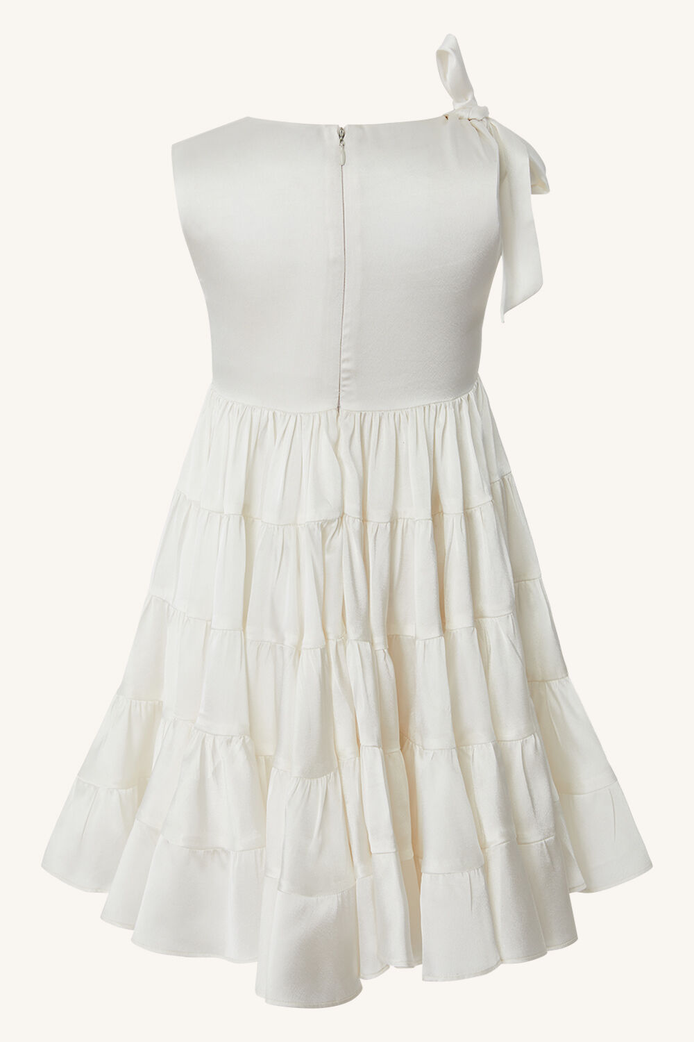 GIRLS ANJA TIERED DRESS in colour CLOUD DANCER