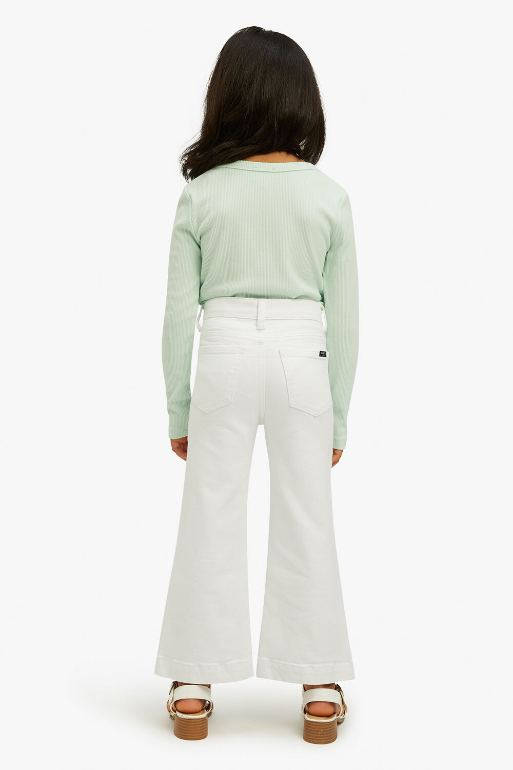GIRLS LORA WIDE LEG JEAN in colour CLOUD DANCER
