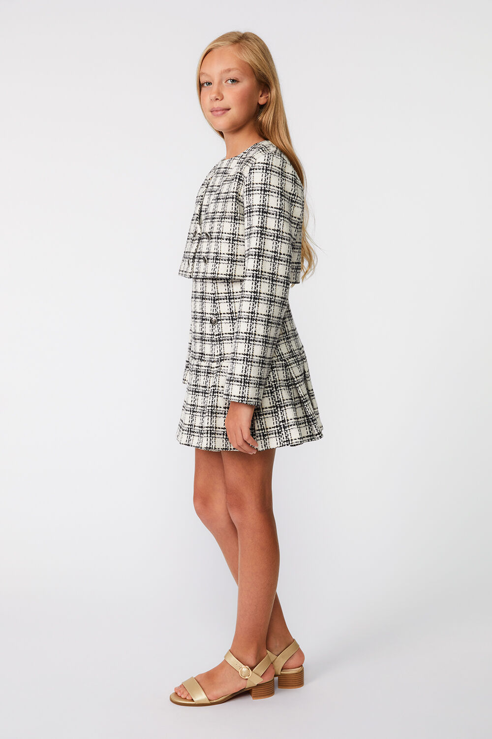 GIRLS MIAMI BOUCLE BLAZER in colour GRAY VIOLET