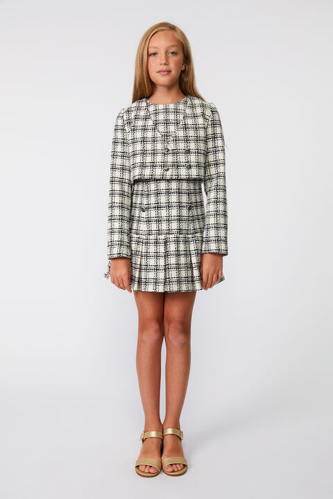 GIRLS MIAMI BOUCLE BLAZER in colour GRAY VIOLET