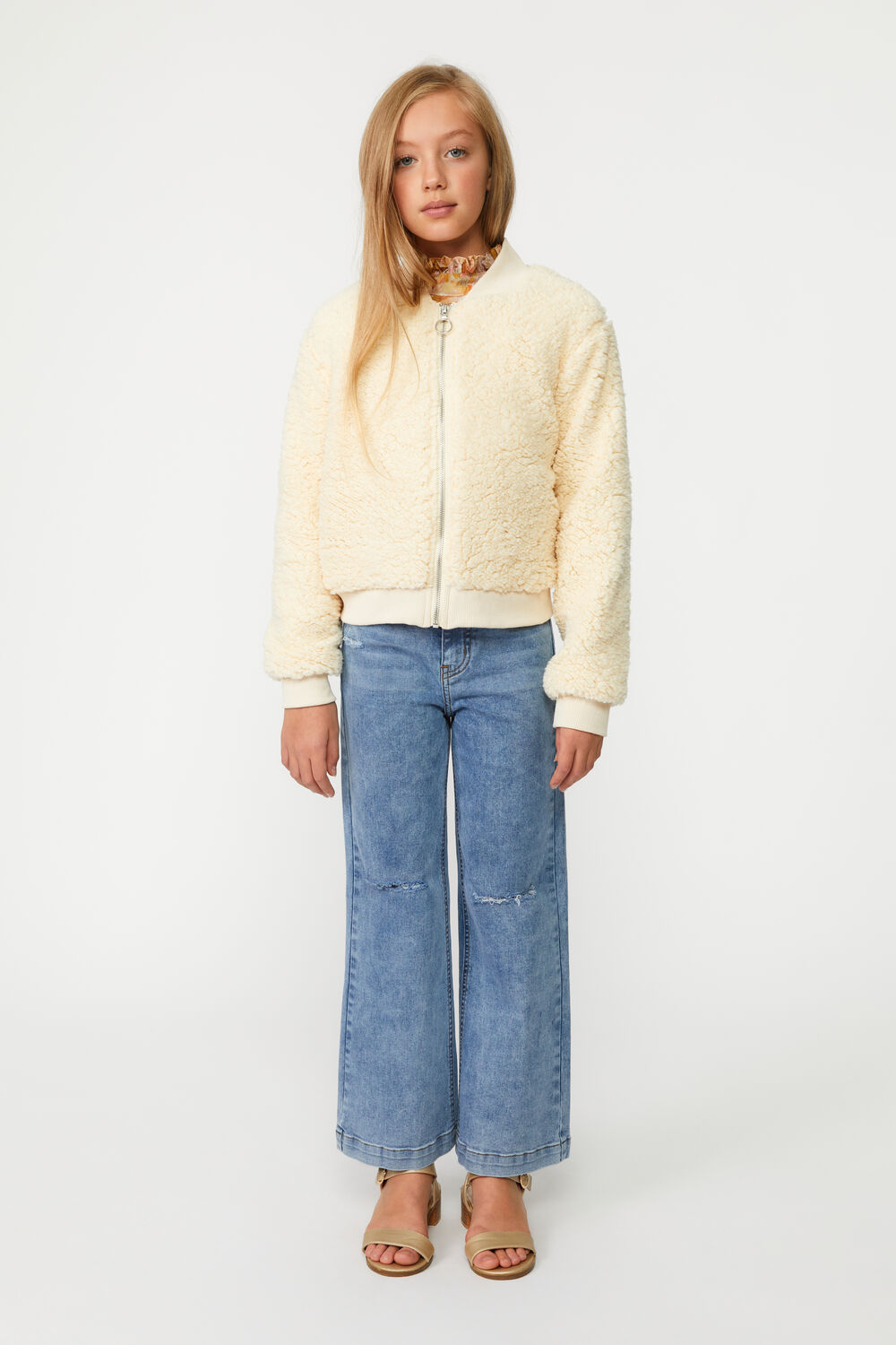 Girls  WINNIE FLUFFY BOMBER JACKET in colour BUTTERCUP