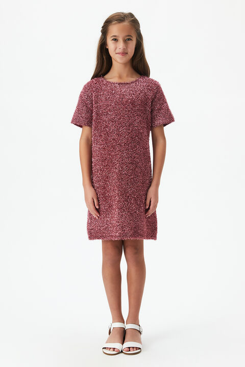 GIRLS EMINA MINI SPARKLE DRESS in colour CLOUD PINK