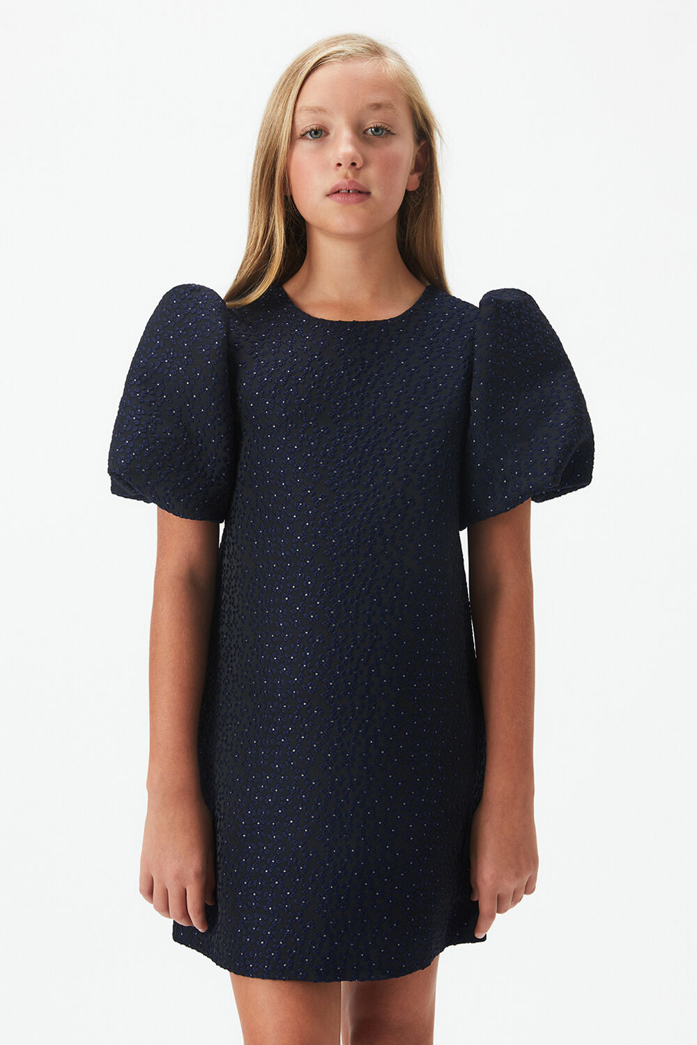 GIRLS GISELLE MINI DRESS in colour BLACK IRIS