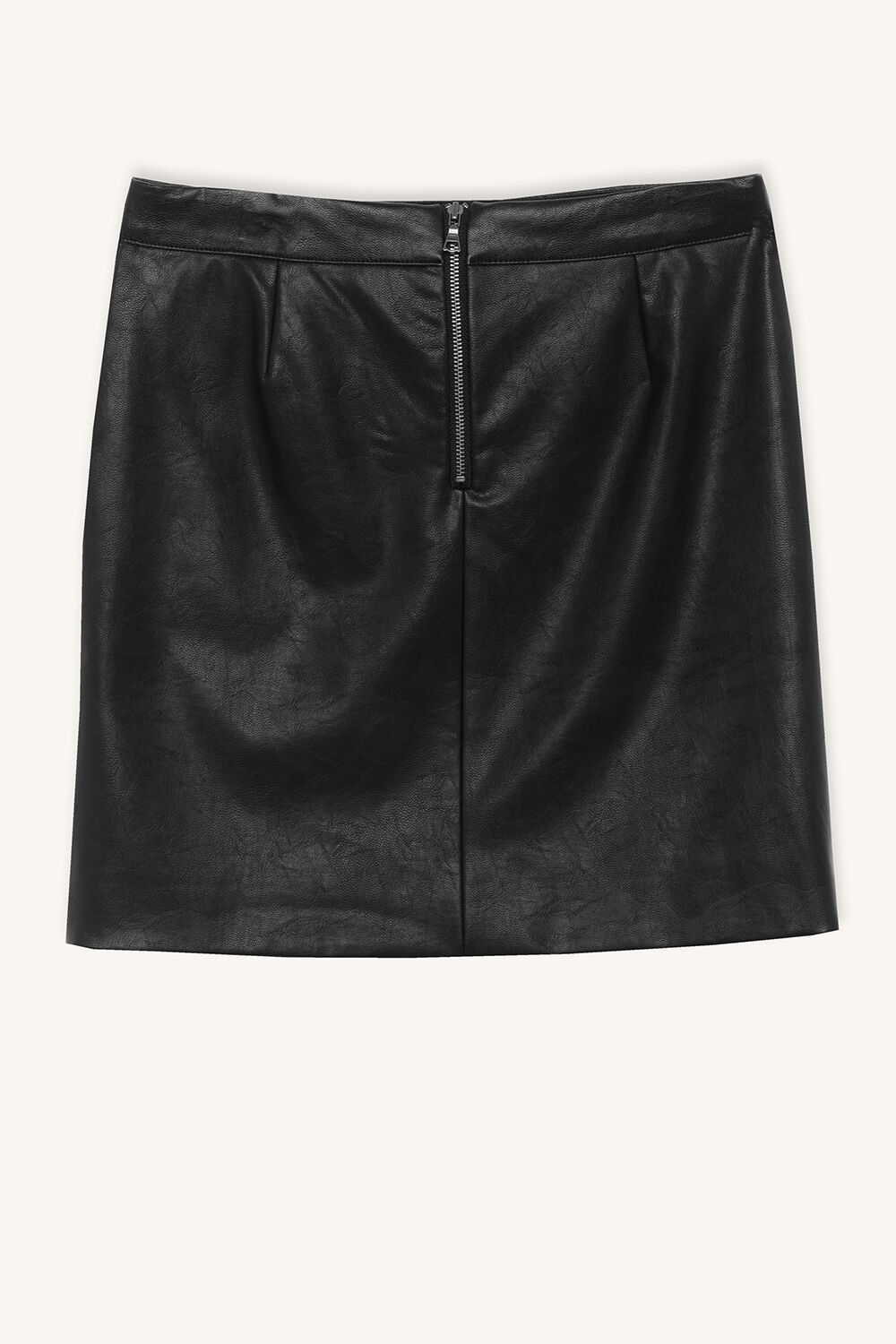 Tween Girl Alexis Vegan Leather Skirt in Black