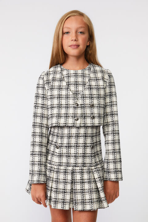 GIRLS MIAMI BOUCLE BLAZER in colour GRAY VIOLET