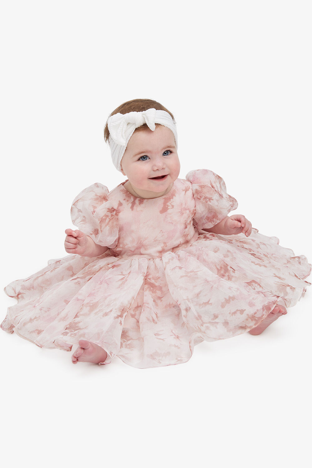 BABY GIRL PENNY ORGANZA MINI DRESS in colour CAVIAR